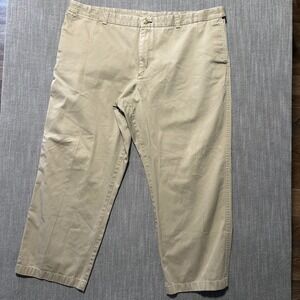 Duluth Trading Co Mens Chino Pants Khaki Tan 100% Cotton 46x30 Straight Leg